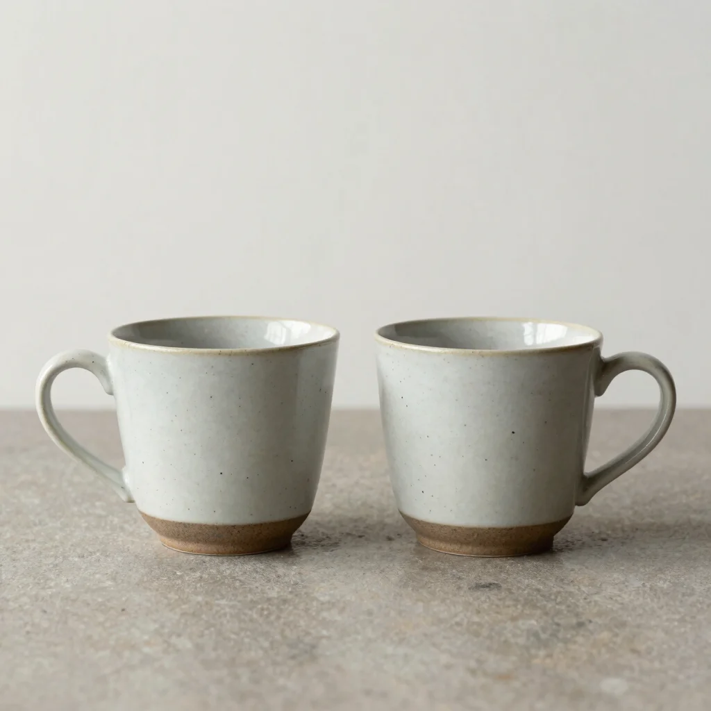Speckled Stoneware Teacup Set